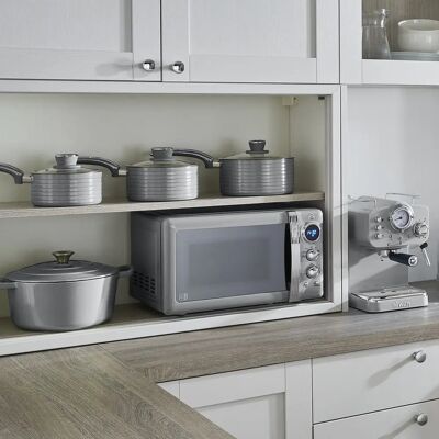 Swan Grey Retro Non-Stick Pan Set - Pan Set Swan Grey Retro Non-Stick Pan Set - Pan Set