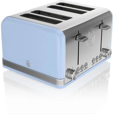 Swan ST19020BLN - Blauw - 4-sneet Toaster Swan ST19020BLN - Blauw - 4-sneet Toaster