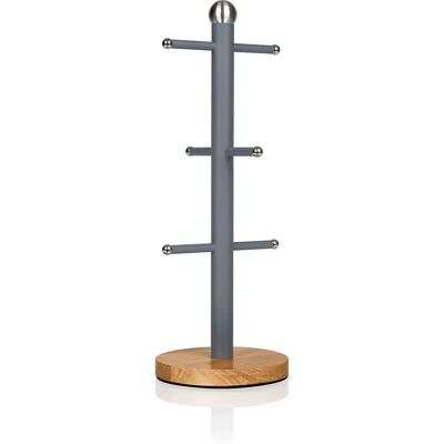 Swan Mug Tree with Wooden Base - Support 6 Mugs - Modern Nordic Design Swan Mug Tree with Wooden Base - Support 6 Mugs - Modern Nordic Design