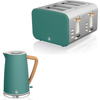 Swan Model STP2091GREN - Green - Kettle and Toaster Set Swan Model STP2091GREN - Green - Kettle and Toaster Set