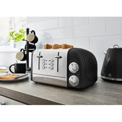 Swan ST34020BN - Zwart - Broodrooster Swan ST34020BN - Zwart - Broodrooster