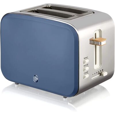 Swan Nordic Toaster 2 Tranches 900W - BLEU - Publicité Swan Nordic Toaster 2 Tranches 900W - BLEU - Publicité