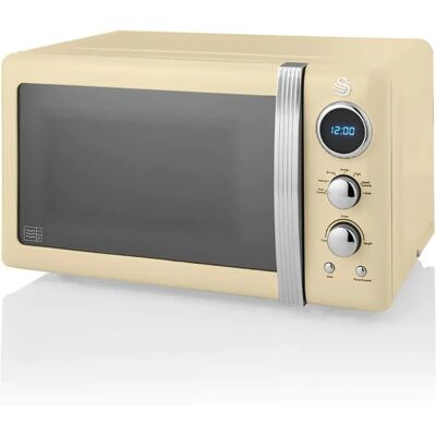 Swan Microondas Retro Digital 20L 800W Crema Swan Microondas Retro Digital 20L 800W Crema