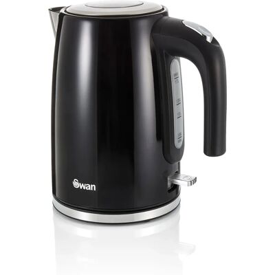 Swan Black Cordless 1.7L Electric Kettle - Overheat Protection Swan Black Cordless 1.7L Electric Kettle - Overheat Protection