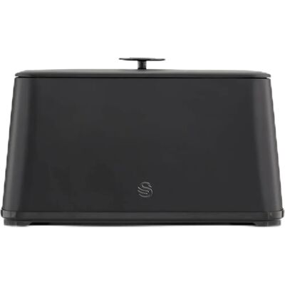 Swan Stealth Black Bread Bin - Modern Design Kitchen Storage - Large Capacity Swan Stealth Black Bread Bin - Modern Design Kitchen Storage - Large Capacity