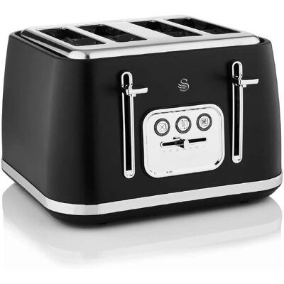 Swan Serenity - 4 Slice Toaster - Black Swan Serenity - 4 Slice Toaster - Black
