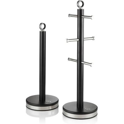 Swan Serenity - SWKA18537BLK - Mug Tree Towel Pole Swan Serenity - SWKA18537BLK - Mug Tree Towel Pole