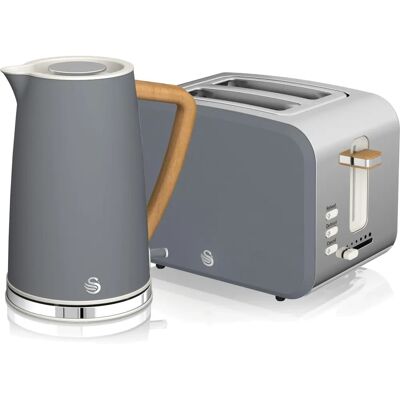 Swan - Eejb149 - Nordic Twin Pack - Grey - Toaster Swan - Eejb149 - Nordic Twin Pack - Grey - Toaster