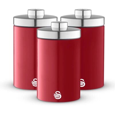Swan - Swka18530rn - Red - 1.6 L - Kitchen Storage Canisters Swan - Swka18530rn - Red - 1.6 L - Kitchen Storage Canisters