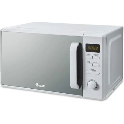 Swan White Microwave - 20L, 800W, Digital & Manual Swan White Microwave - 20L, 800W, Digital & Manual