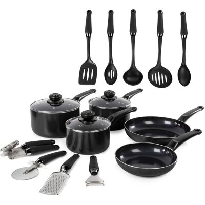 Swan Townhouse Cookware Set - Black - 14 pcs Swan Townhouse Cookware Set - Black - 14 pcs