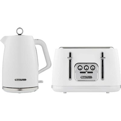 Swan - SK14016WHT & ST19025WHT - Black - Kettle & Toaster - Kitchen Set Swan - SK14016WHT & ST19025WHT - Black - Kettle & Toaster - Kitchen Set