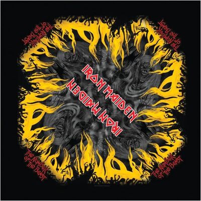 Iron Maiden Svart Bandana - Officiell 21in x 21in - Bandana Iron Maiden Svart Bandana - Officiell 21in x 21in - Bandana