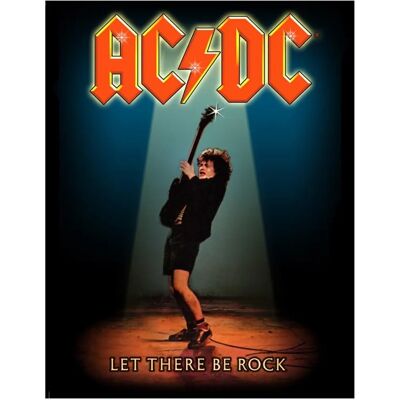 Černá šitá nášivka AC/DC Let There Be Rock - Typ nášivky Černá šitá nášivka AC/DC Let There Be Rock - Typ nášivky