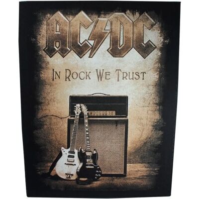 Logo In Rock We Trust zadní záplata AC/DC - Patch Logo In Rock We Trust zadní záplata AC/DC - Patch