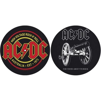 HeyRusty AC/DC Plattenspiller Slipmat Set - Rock / Hög spänning HeyRusty AC/DC Plattenspiller Slipmat Set - Rock / Hög spänning