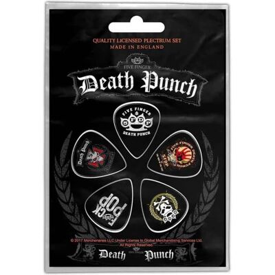 Pack de médiators Five Finger Death Punch - Logos Pack de médiators Five Finger Death Punch - Logos