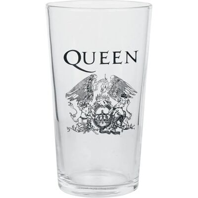 Queen Crest Ølglass - Unisex - Glass - Offisiell merchandise Queen Crest Ølglass - Unisex - Glass - Offisiell merchandise