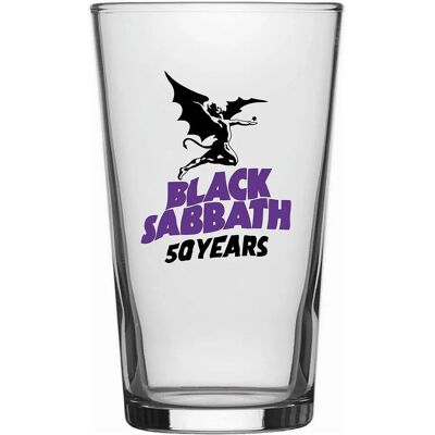 Black Sabbath 50 år Unisex gjennomsiktig ølglass Black Sabbath 50 år Unisex gjennomsiktig ølglass