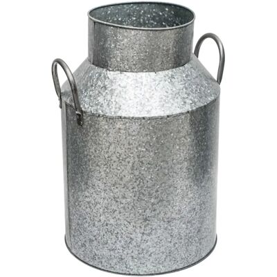 Ivyline Milk Churn Planter - Galvanised Steel - Silver Ivyline Milk Churn Planter - Galvanised Steel - Silver