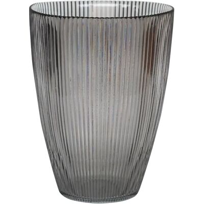 Ivyline - Charcoal Ribbed Tall - H24.5cm - W18cm - Vase Ivyline - Charcoal Ribbed Tall - H24.5cm - W18cm - Vase