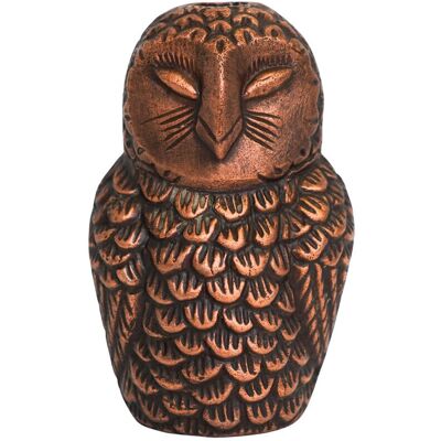 Ivyline - Cast Aluminium Owl Candle Holder - Antique Copper - H14.5cm W7.5cm - Candle Holder Ivyline - Cast Aluminium Owl Candle Holder - Antique Copper - H14.5cm W7.5cm - Candle Holder