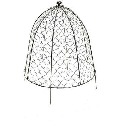 Ivyline Zinc Chicken Wire Netted Cloche - Silver - Garden Cloche Ivyline Zinc Chicken Wire Netted Cloche - Silver - Garden Cloche