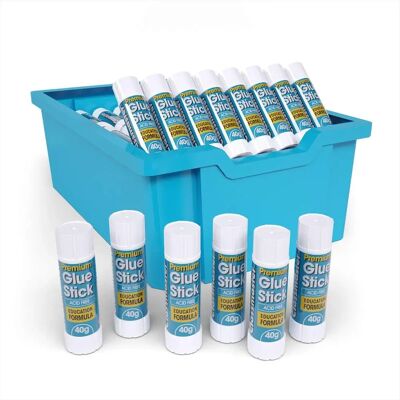 Classmaster G40108G - 108 Pack of 40g Glue Sticks for Classroom Classmaster G40108G - 108 Pack of 40g Glue Sticks for Classroom