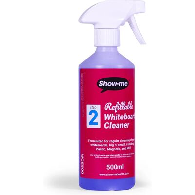 Show-Me Whiteboard Cleaner Wce500 - Refillable, 500ml, Removes Ink Show-Me Whiteboard Cleaner Wce500 - Refillable, 500ml, Removes Ink