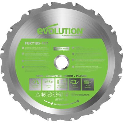Evolution Fury Multi-purpose Sägeblatt - 185 mm Evolution Fury Multi-purpose Sägeblatt - 185 mm
