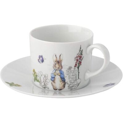 Peter Rabbit - Porcelain Tea Cup and Saucer - Tea Cup and Saucer Set - Publicité Peter Rabbit - Porcelain Tea Cup and Saucer - Tea Cup and Saucer Set - Publicité
