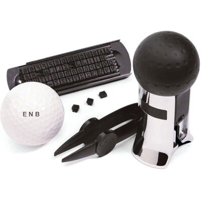 The Source Golf Ball Monogram Stamper - Golf Ball Stamper - Black/Silver - Golf Type The Source Golf Ball Monogram Stamper - Golf Ball Stamper - Black/Silver - Golf Type