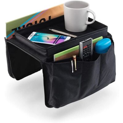 Ingenious Arm Chair Caddy - Black - Organize Living Room Essentials Ingenious Arm Chair Caddy - Black - Organize Living Room Essentials