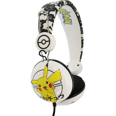 Cuffie Pokémon Pikachu Bianco Giallo - Cuffie Testa Musica per Bambini Cuffie Pokémon Pikachu Bianco Giallo - Cuffie Testa Musica per Bambini