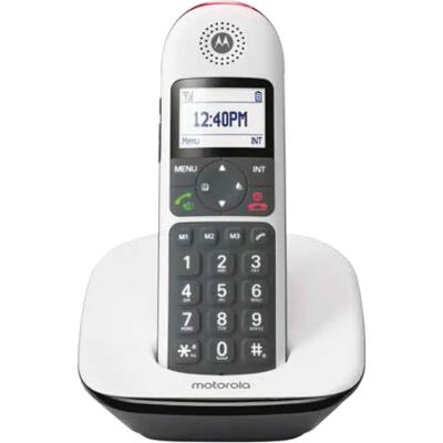 Teléfono inalámbrico gris Motorola CD5001 - Identificación de llamadas, Teclas grandes Teléfono inalámbrico gris Motorola CD5001 - Identificación de llamadas, Teclas grandes