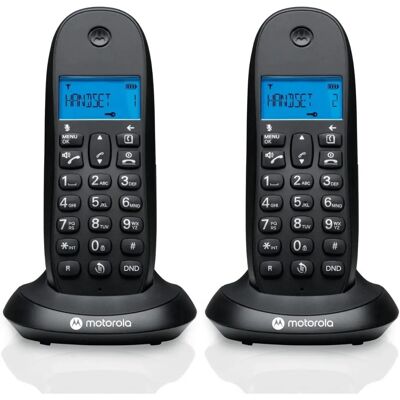 Motorola C1002CB+ Trådlös Fastphone - DECT Motorola C1002CB+ Trådlös Fastphone - DECT