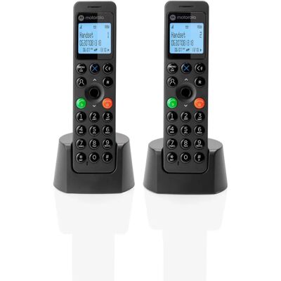 Motorola DOT202 Duo - Anruferkennung, Schwarz, 2 Handsets - Telefon Motorola DOT202 Duo - Anruferkennung, Schwarz, 2 Handsets - Telefon