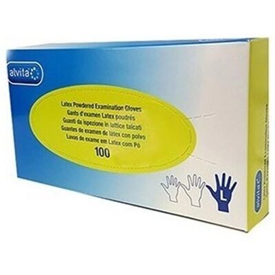 Guantes de látex grandes Alvita - Guantes para uso médico Guantes de látex grandes Alvita - Guantes para uso médico