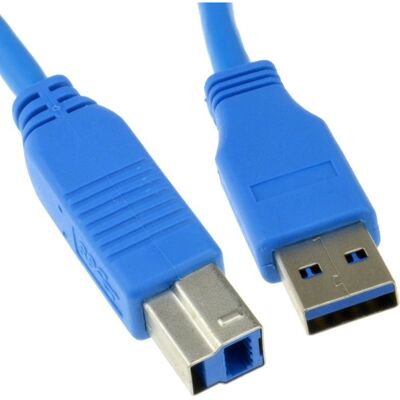 Kenable - 003398 - USB A to USB B - Blue - USB cable Kenable - 003398 - USB A to USB B - Blue - USB cable