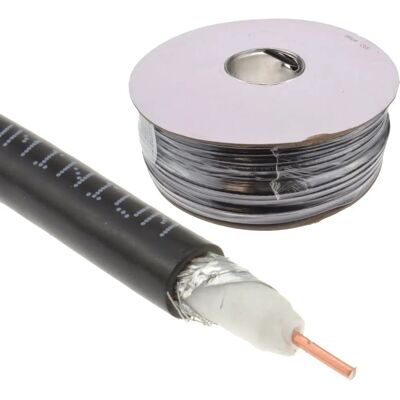 kenable - RG6U Foam Filled Satellite CCS Cable - 100 m - Black - Cable kenable - RG6U Foam Filled Satellite CCS Cable - 100 m - Black - Cable
