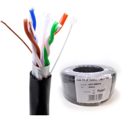kenable - 008544 CAT6 FTP - Black - 50m - Network Cable kenable - 008544 CAT6 FTP - Black - 50m - Network Cable