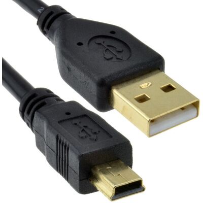 Kenable USB Cable - 0.5m USB 2.0 A to Mini-B Black Kenable USB Cable - 0.5m USB 2.0 A to Mini-B Black
