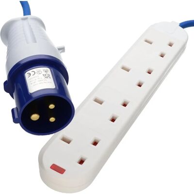 kenable - 4 Way 16A - Motorhome Hook Up - 1m - Extension Lead kenable - 4 Way 16A - Motorhome Hook Up - 1m - Extension Lead