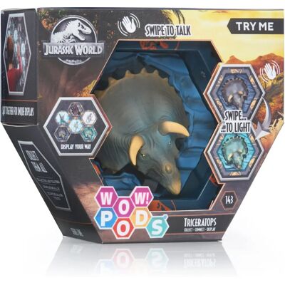 Figur de Acción Jurassic World Wow! Pod Triceratops SFX Figur de Acción Jurassic World Wow! Pod Triceratops SFX