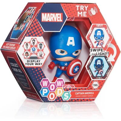 PODS Captain America LED figura akcji - Kolekcja Marvel PODS Captain America LED figura akcji - Kolekcja Marvel