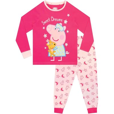 Pijama Rosa Teddy Peppa Pig para Meninas 5-6 Anos - Pijamas Pijama Rosa Teddy Peppa Pig para Meninas 5-6 Anos - Pijamas
