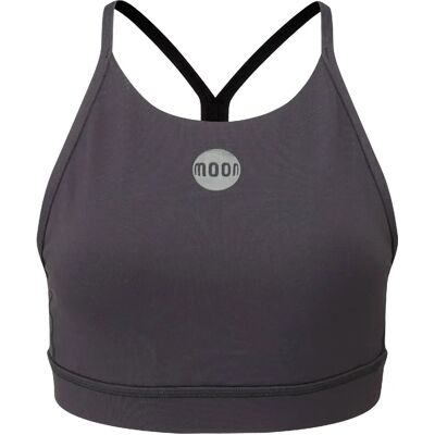 Moon Elastischer bequemer Damen Sport-BH - Farbe Grau Moon Elastischer bequemer Damen Sport-BH - Farbe Grau