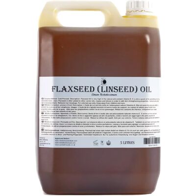 Mystic Moments Flaxseed (Linseed) Carrier Oil - 5 Litre Mystic Moments Flaxseed (Linseed) Carrier Oil - 5 Litre
