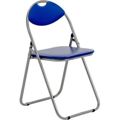 Harbour Housewares Blue Padded Folding Desk Chair - Home Office, Events Harbour Housewares Blue Padded Folding Desk Chair - Home Office, Events