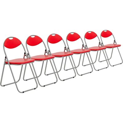 Harbour Housewares Red Padded Folding Desk Chair - Support up to 18 stone Harbour Housewares Red Padded Folding Desk Chair - Support up to 18 stone